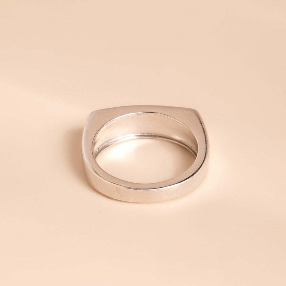 Duality 925 Silver Unisex Band Ring