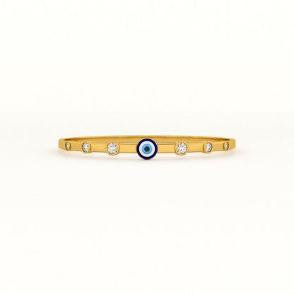 Evil Eye 925 Stone Band Ovel Bracelet