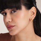 Diamond Drape 925 Silver Signature Earrings