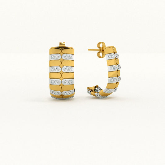 Wishbone Glint Signature Hoops Earrings