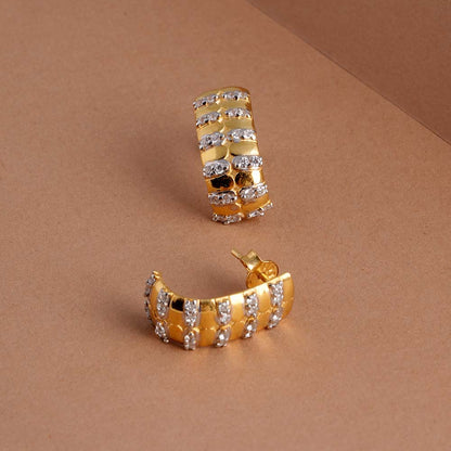 Wishbone Glint Signature Hoops Earrings