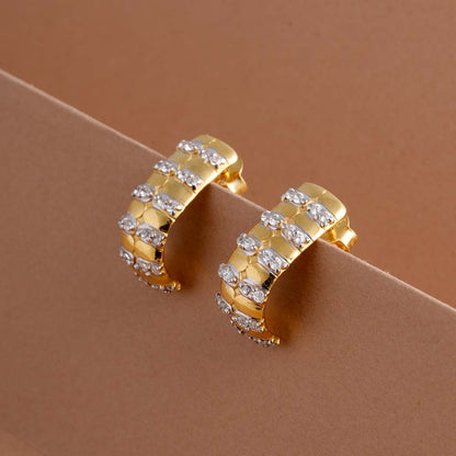 Wishbone Glint Signature Hoops Earrings