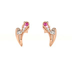 Bladerose Spark 925 Sterling Silver Rose Gold Studs