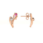 Bladerose Spark 925 Sterling Silver Rose Gold Studs