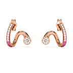 Aura Flow 925 Silver Rose Gold Studs