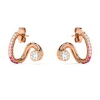 Aura Flow 925 Silver Rose Gold Studs