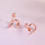 Aura Flow 925 Silver Rose Gold Studs
