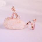 Aura Flow 925 Silver Rose Gold Studs
