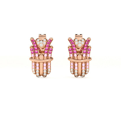 Ethereal Fade 925 Silver Rose Gold Earrings