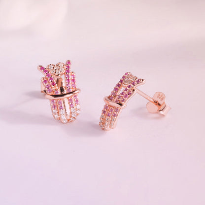 Ethereal Fade 925 Silver Rose Gold Earrings