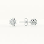 Classic Floral Cubic Zirconia 925 Sterling Silver Studs