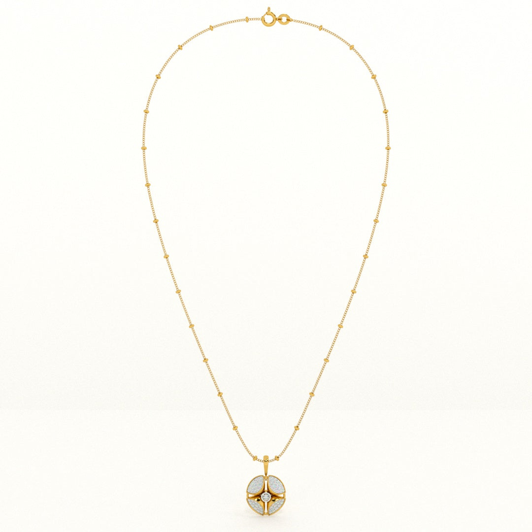 Beaded Venetian Box 925 Silver Signature Necklace