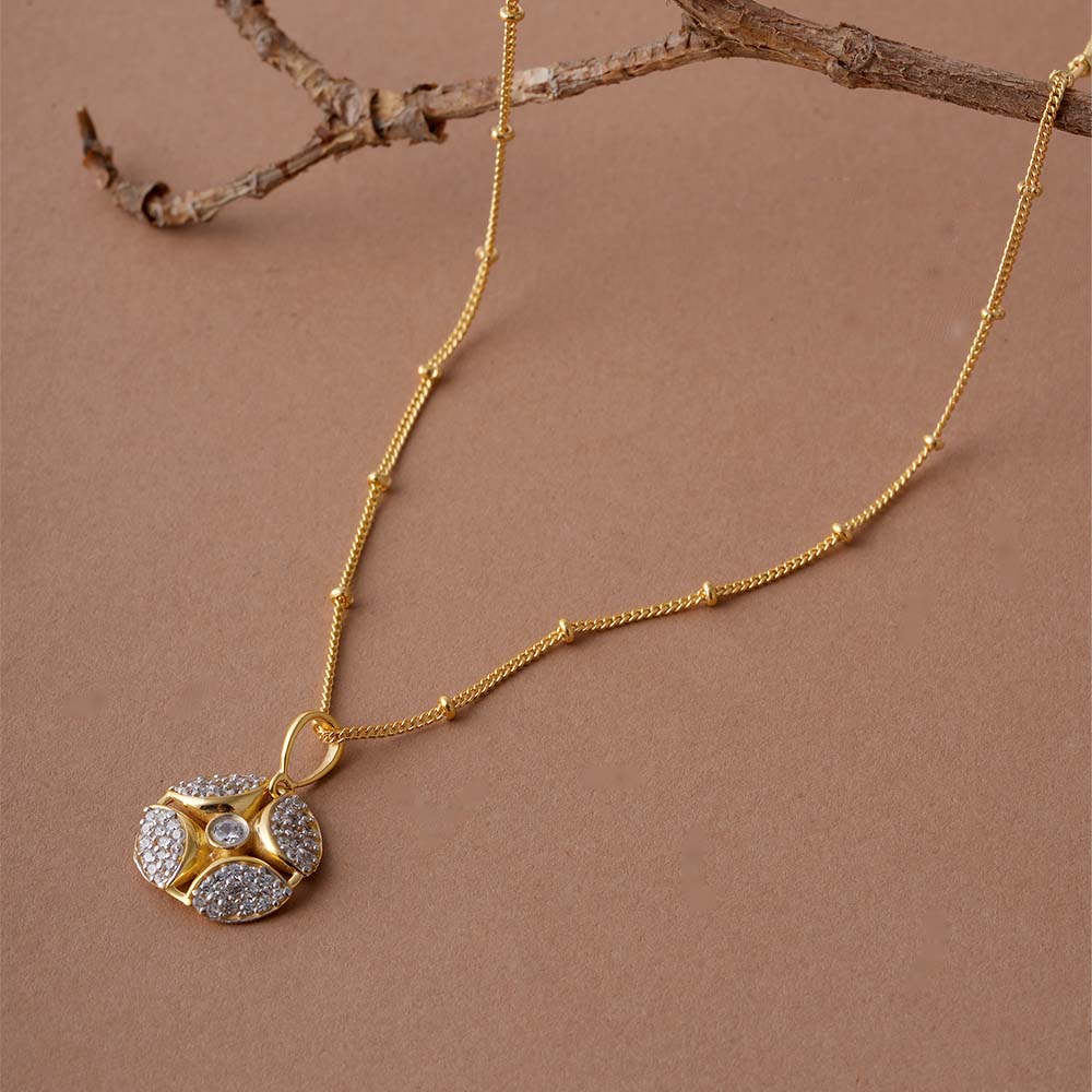 Beaded Venetian Box 925 Silver Signature Necklace