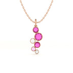 Berry Bubble 925 Sterling Silver Rose Gold Pendant Necklace