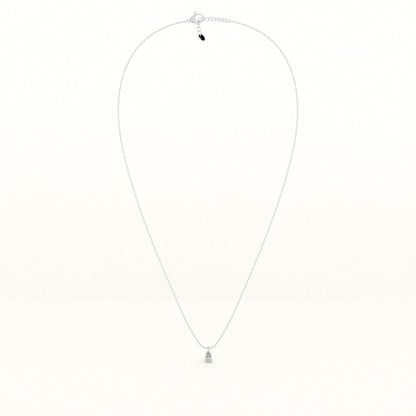 Teardrop Solitaire 925 Sterling Silver Necklace