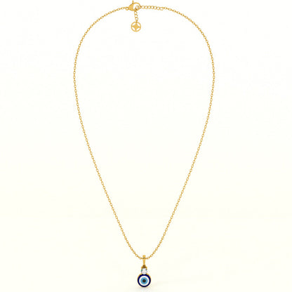 Single Stone Evil Eye 925 Silver Necklace