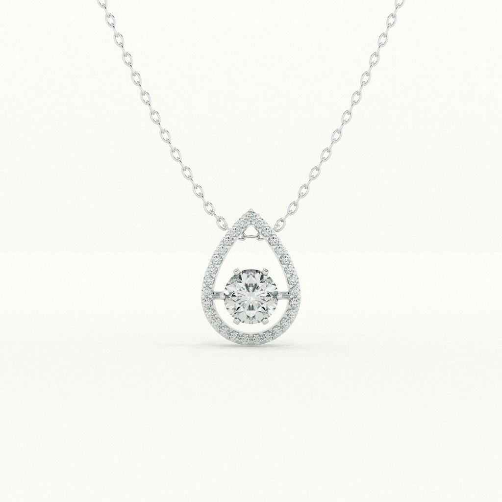 Diamond Dewdrop 925 Pendant Necklace