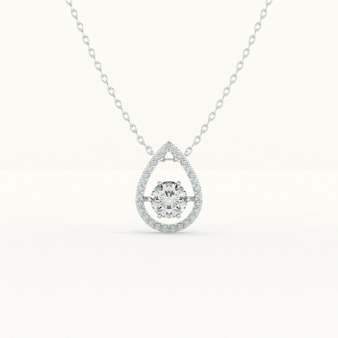 Diamond Dewdrop 925 Pendant Necklace
