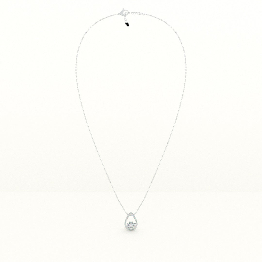 Diamond Dewdrop 925 Pendant Necklace
