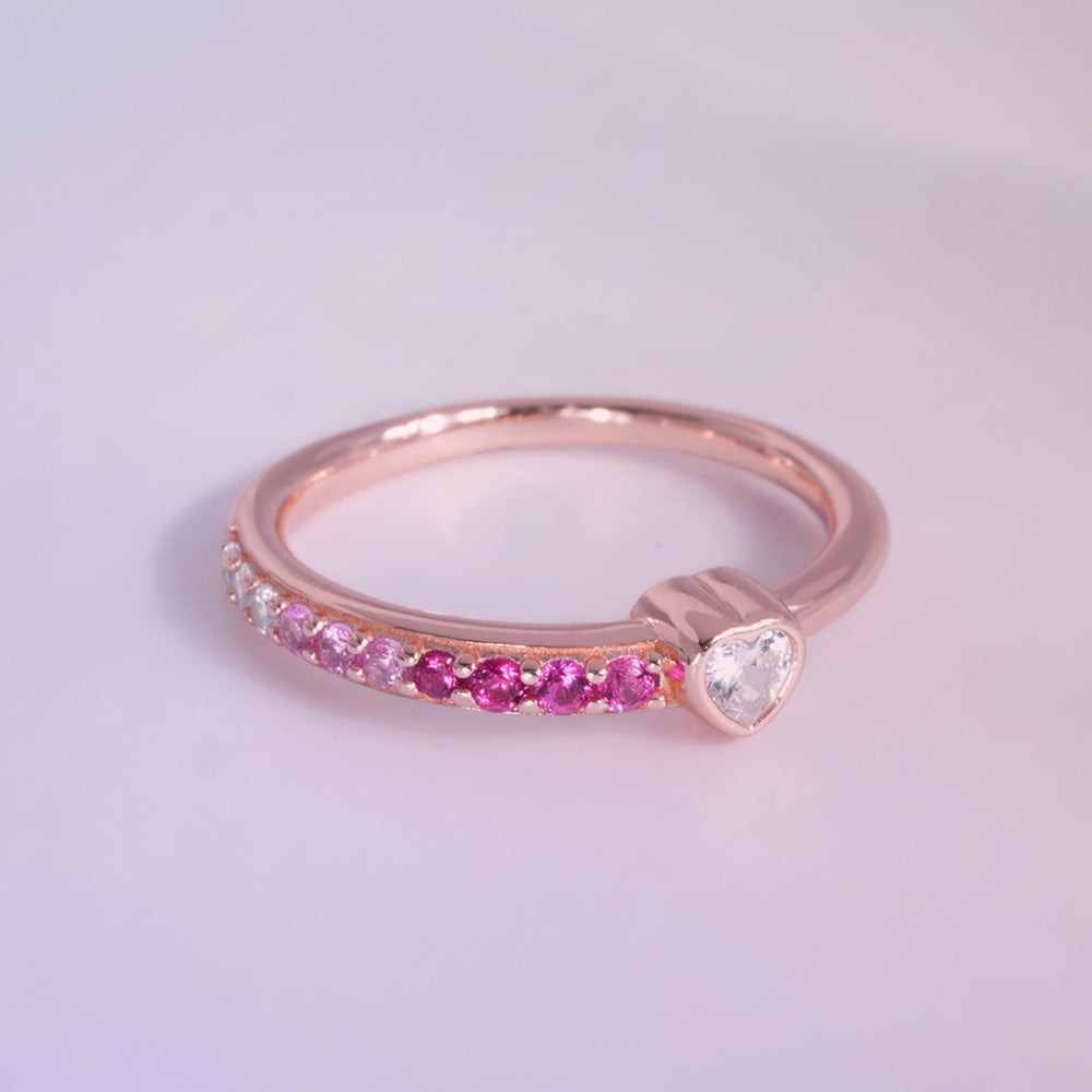 Blush Bloom Rose Gold 925 Silver Ring