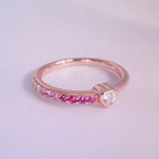 Blush Bloom Rose Gold 925 Silver Ring