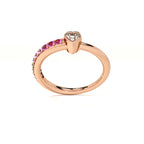 Blush Bloom Rose Gold 925 Silver Ring
