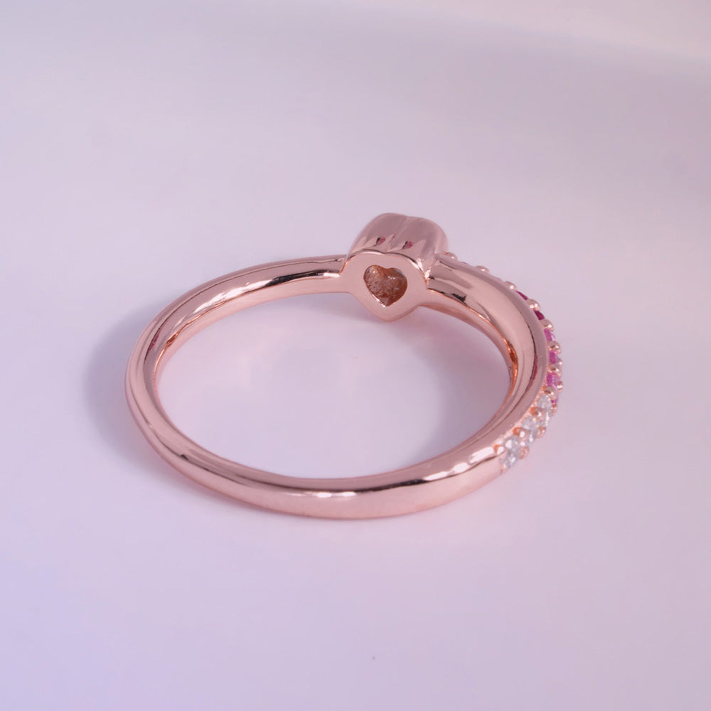 Blush Bloom Rose Gold 925 Silver Ring