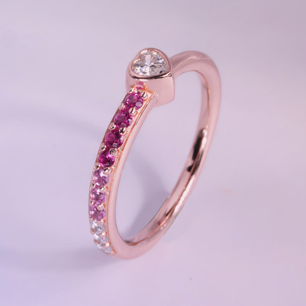 Blush Bloom Rose Gold 925 Silver Ring