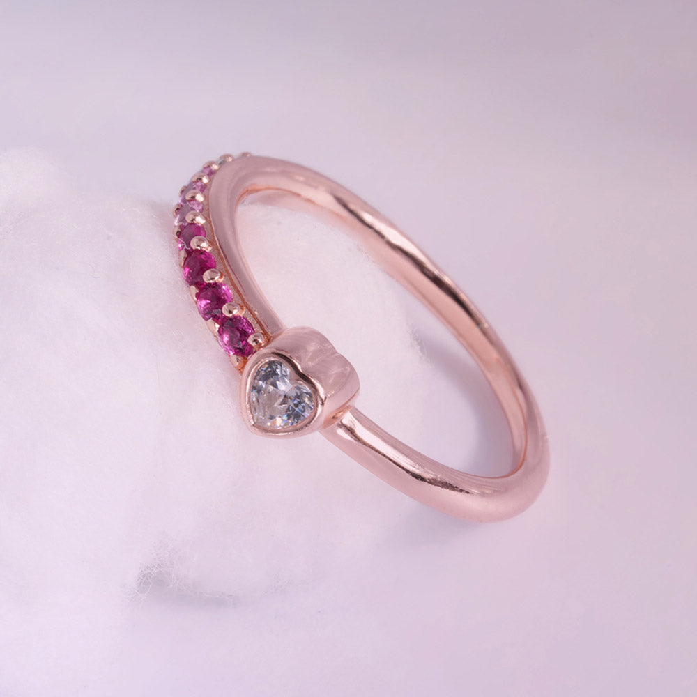 Blush Bloom Rose Gold 925 Silver Ring