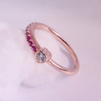 Blush Bloom Rose Gold 925 Silver Ring