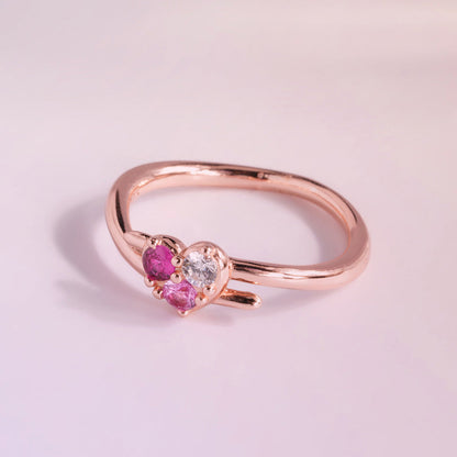 Rose light Rose Gold 925 Silver Ring
