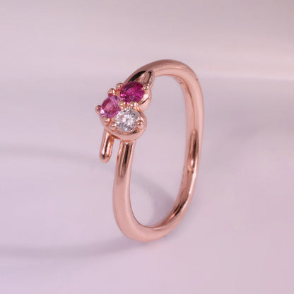 Rose light Rose Gold 925 Silver Ring