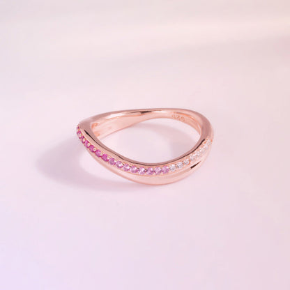 Petal Veil Rose Gold 925 Silver Ring