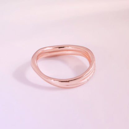 Petal Veil Rose Gold 925 Silver Ring