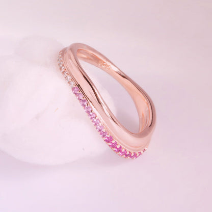 Petal Veil Rose Gold 925 Silver Ring