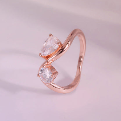 You and me Rose Gold 925 Silver Ring
