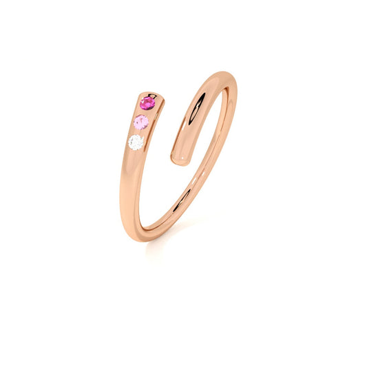 Rosy Drift Rose Gold 925 Sterling Silver Ring