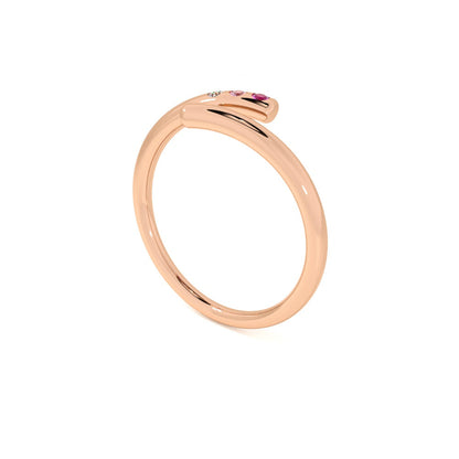 Rosy Drift Rose Gold 925 Sterling Silver Ring