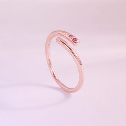 Rosy Drift Rose Gold 925 Sterling Silver Ring