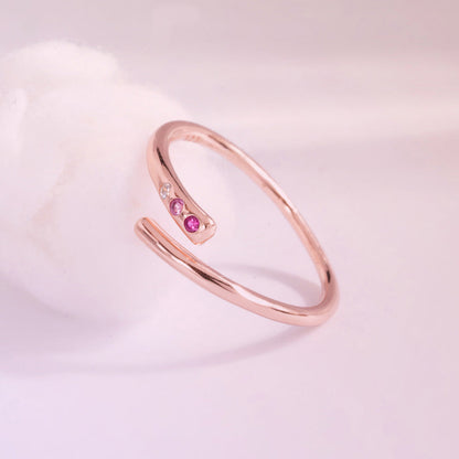 Rosy Drift Rose Gold 925 Sterling Silver Ring