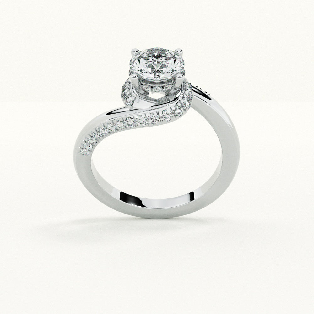 Cushion-Cut Halo 925 Sterling Silver Ring