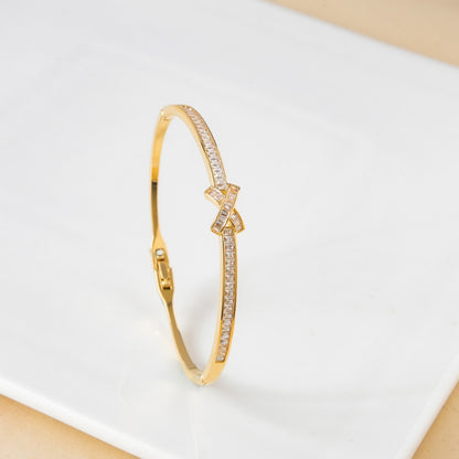 Sacred Sparkle Cross Bracelet Gold