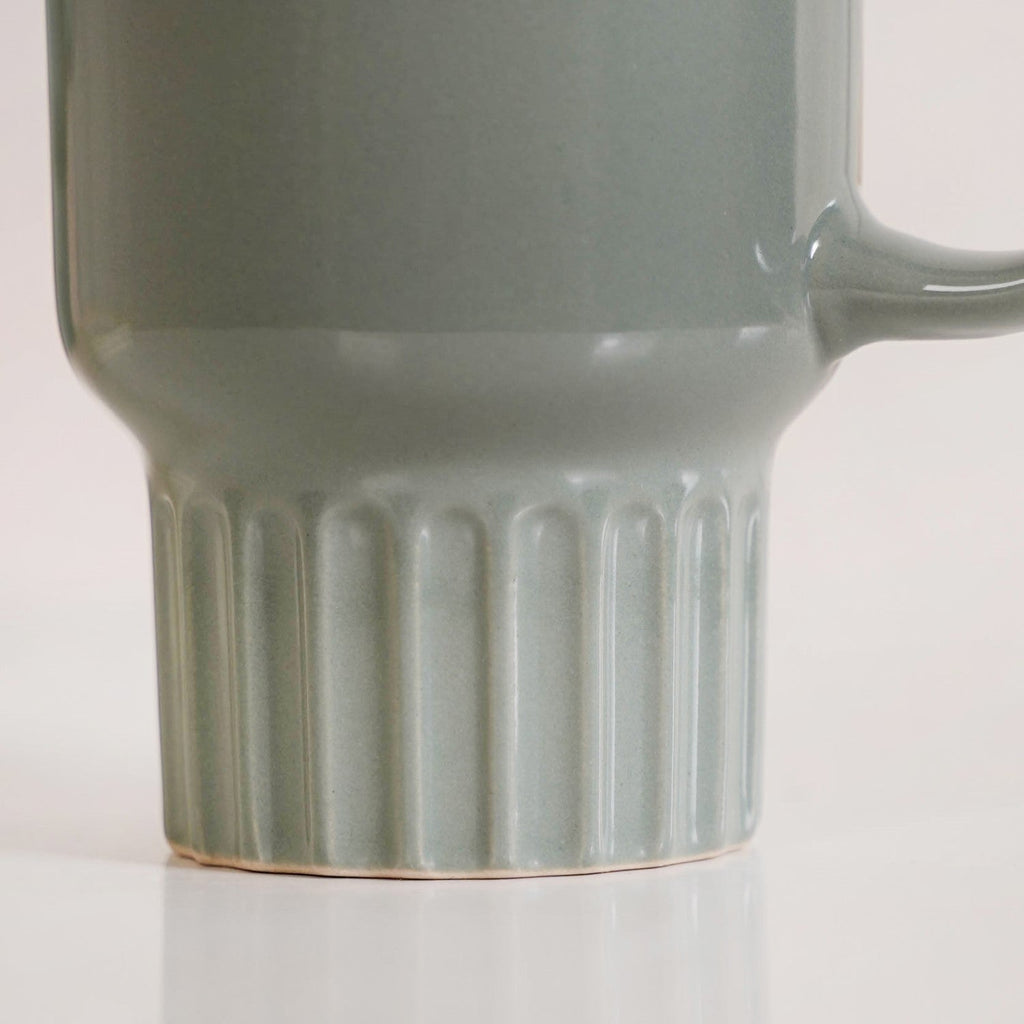 Ribelle Ceramic Stackable Mug Set Of 4 Sage Green 270ml