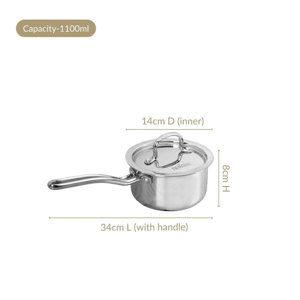 Saucepan Tri Ply Stainless Steel 1100ml
