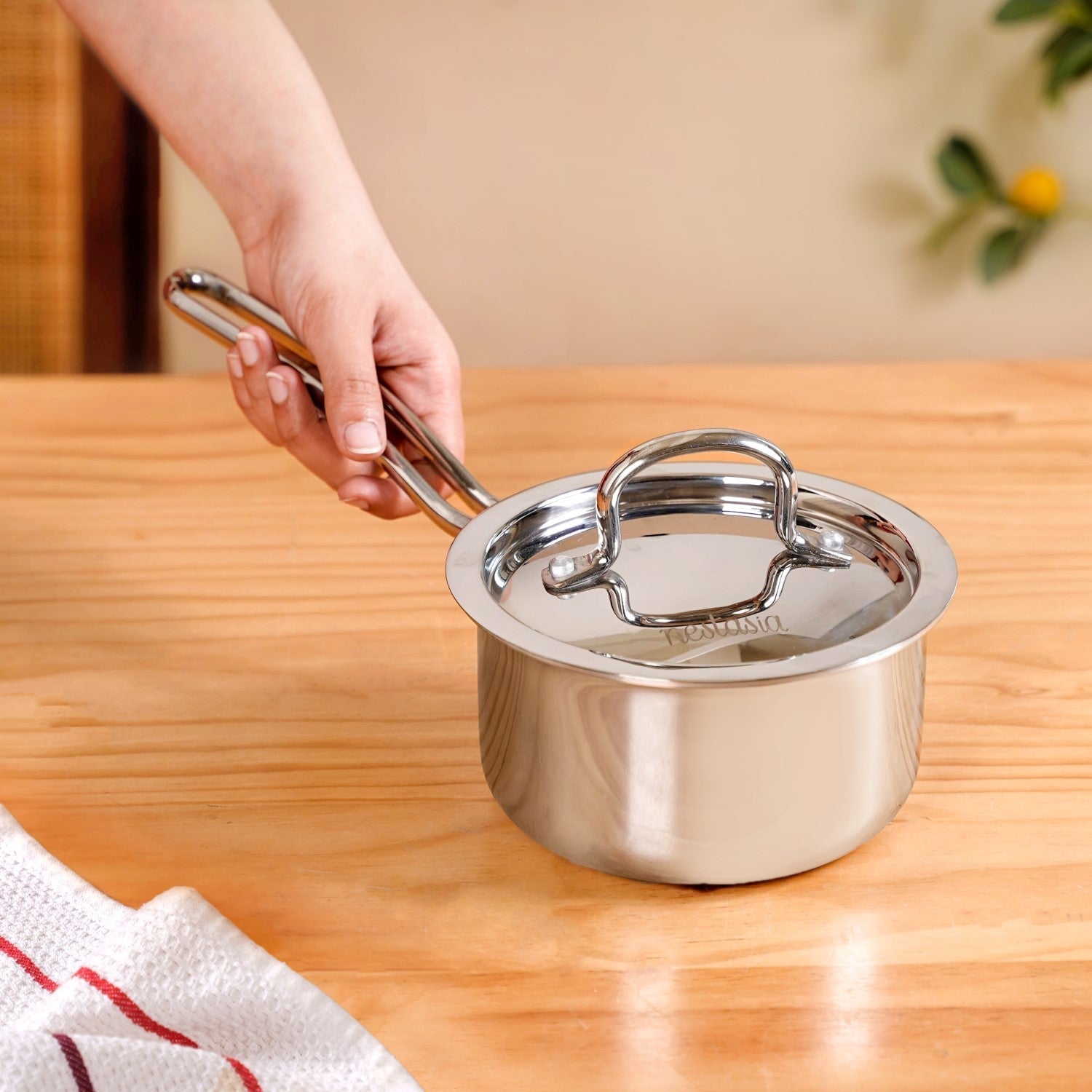 Saucepan Tri Ply Stainless Steel 1100ml