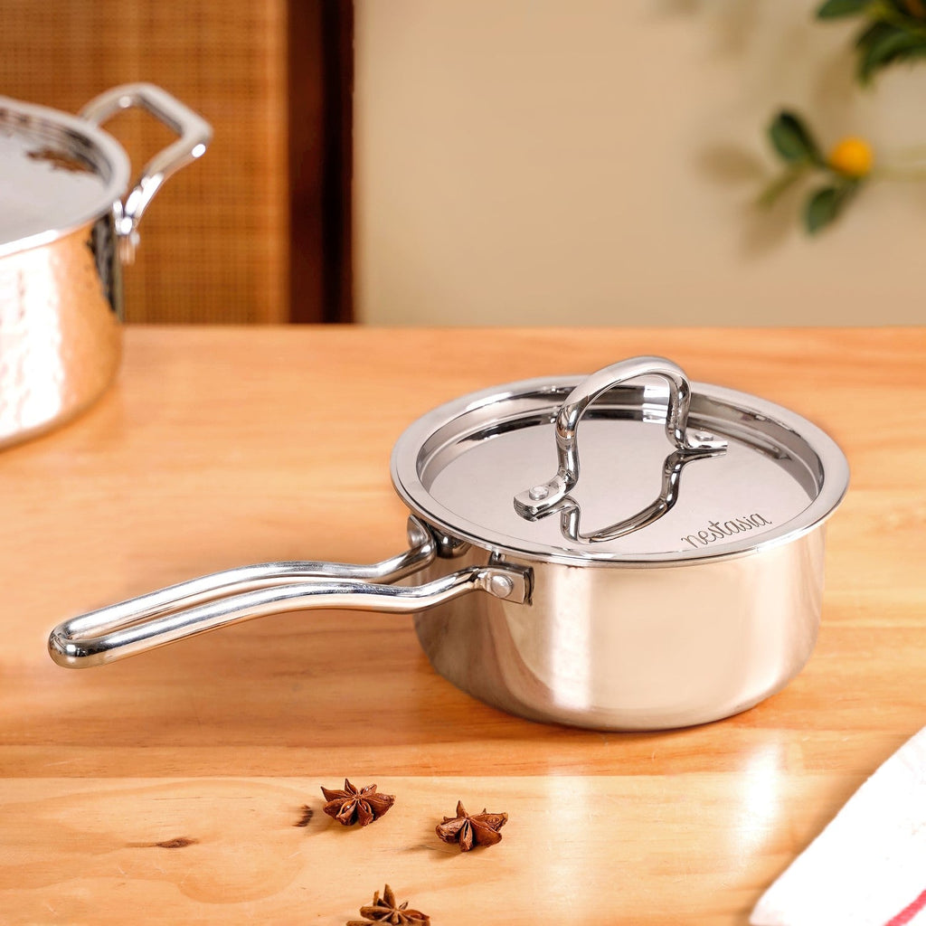 Saucepan Tri Ply Stainless Steel Heavy Bottom 1500ml