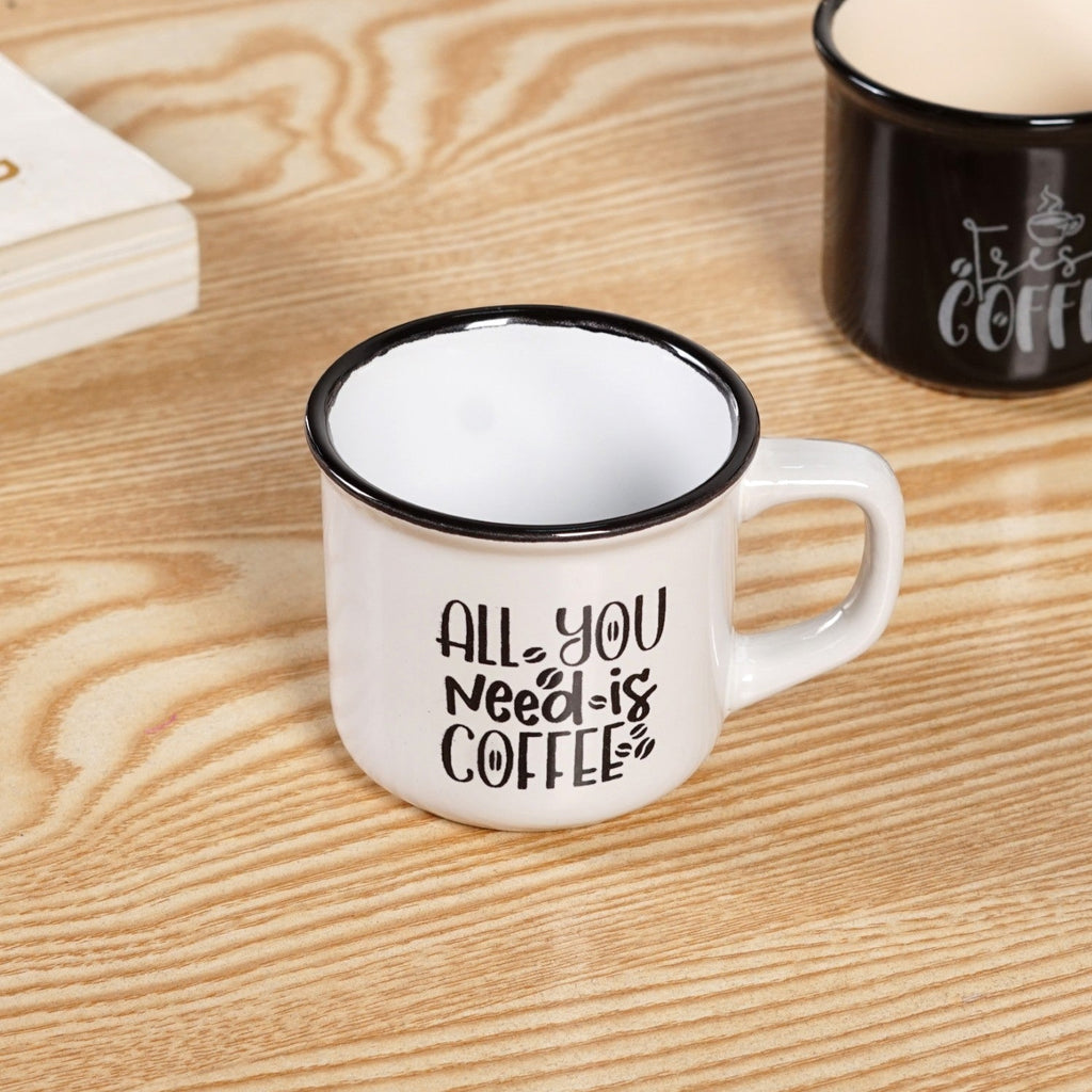 Sassy Brew Quotes Coffee Cup Set Of 4 170ml
