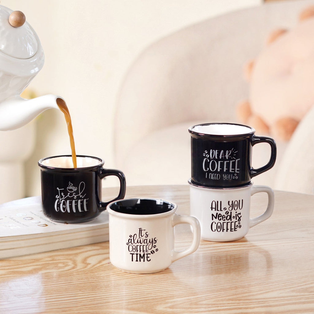 Sassy Brew Quotes Coffee Cup Set Of 4 170ml