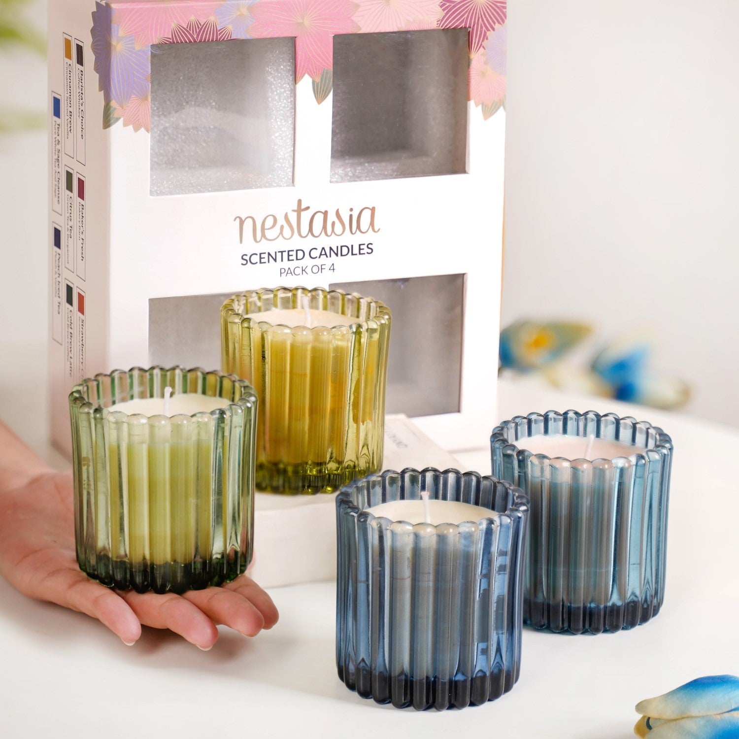 Gradient Sky Scented Candle Set Of 4