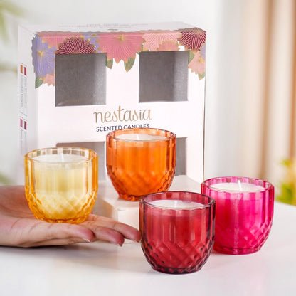 Citrus And Spice Scented Candle Set Of 4